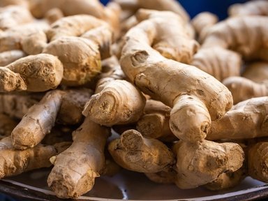 Fresh ginger root prepared for export